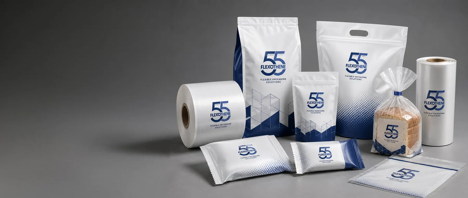 Flexothene printed packs for rice, snacks and tissue